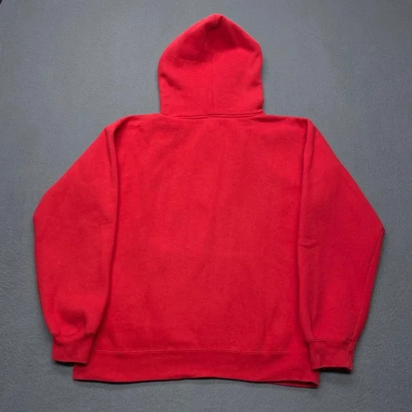 Paul Frank Hoodie Sweatshirt Red Pullover Y2K Vintage Monkey Graphic Print - Picture 13 of 14